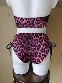 Image 4 of Cut Out Bikini Top leo pink