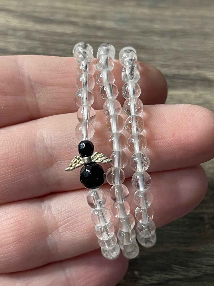 Image of Kids Clear quartz beaded bracelet 