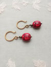 Ladybird Czech Glass Bead Earrings