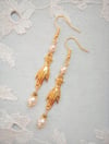 Regency Hand Ivory Pearl Earrings, Pierced or Clip On 