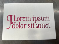 Image 1 of Lorem ipsum A6 card
