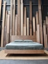 FLOATING BED WITH HEADBOARD