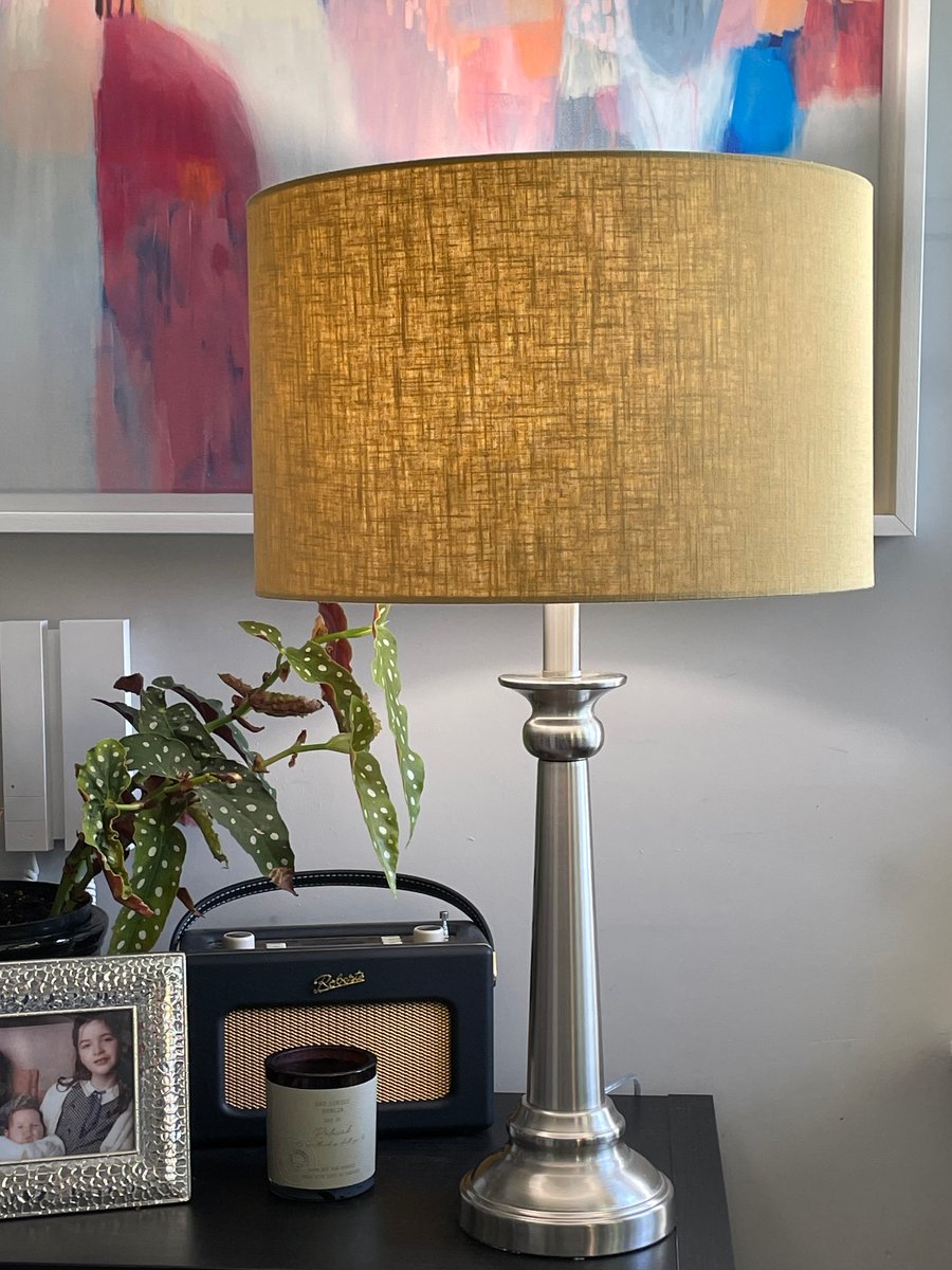 Washed Linen Ochre Shade Lola's Lampshades