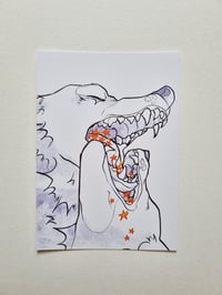 Wolf Kiss A6 Mini Print