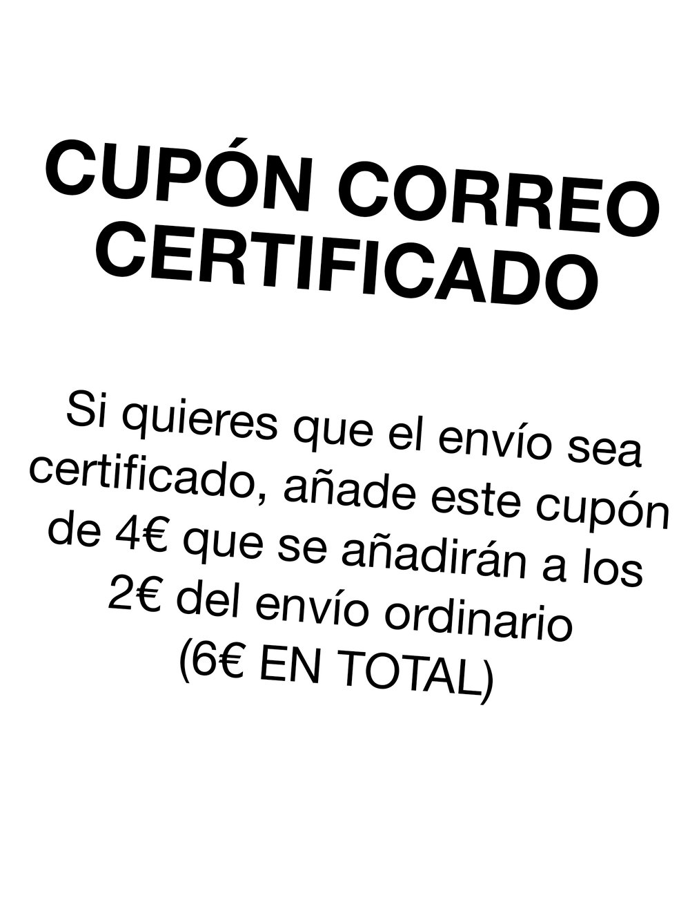 Image of CUPÓN CORREO CERTIFICADO