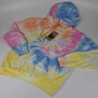 Image 3 of Wavy Tie Dye Hood - 3D Puff Print