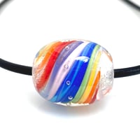 Image 2 of Focal Art Glass Bead: Celebrating All Colors of the Rainbow. Ready to Ship.