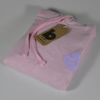 Image 1 of Wavy Pink Heather Hood - 3D Puff Print