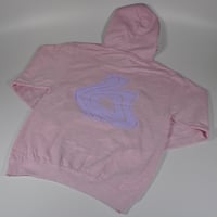 Image 4 of Wavy Pink Heather Hood - 3D Puff Print