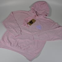 Image 3 of Wavy Pink Heather Hood - 3D Puff Print