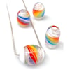 Focal Art Glass Bead: Celebrating All Colors of the Rainbow. Ready to Ship.