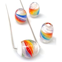 Image 3 of Focal Art Glass Bead: Celebrating All Colors of the Rainbow. Ready to Ship.