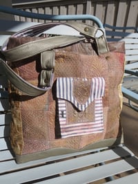 Image 2 of Textural Tiles Handmade Shoulder Bag