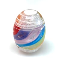 Image 3 of Focal Art Glass Bead: The Rainbow Banner Flies High. Ready to Ship.