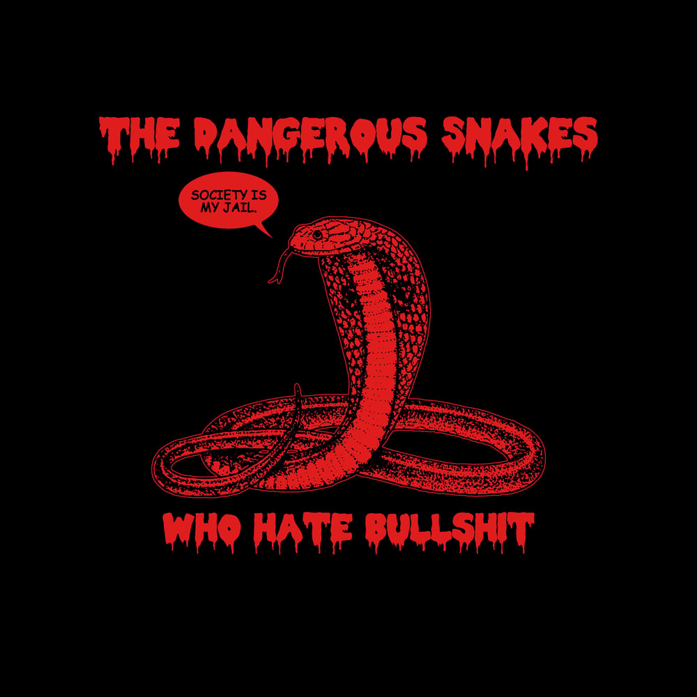 Dangerous Snake Who Hate Bullshit "Society Is My Jail" Unisex T-shirt-BLACK