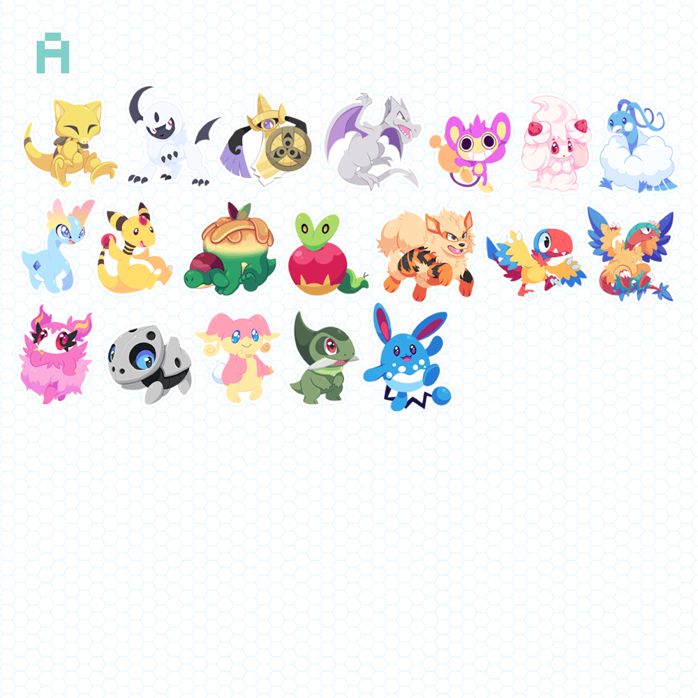 Image of Poke Stickers (A-F)