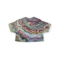 Image 1 of 2XL Crop Cotton Tee in Autumn  Agate Ice Dye