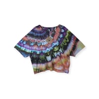 Image 1 of 3XL Crop Tee in Tropical Agate Ice Dye