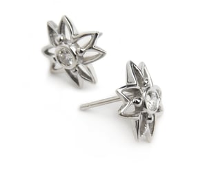Image of Diamond Flower Earrings 