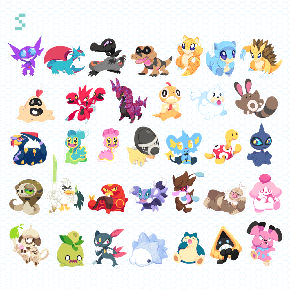 Image of Poke Stickers (S-Z)