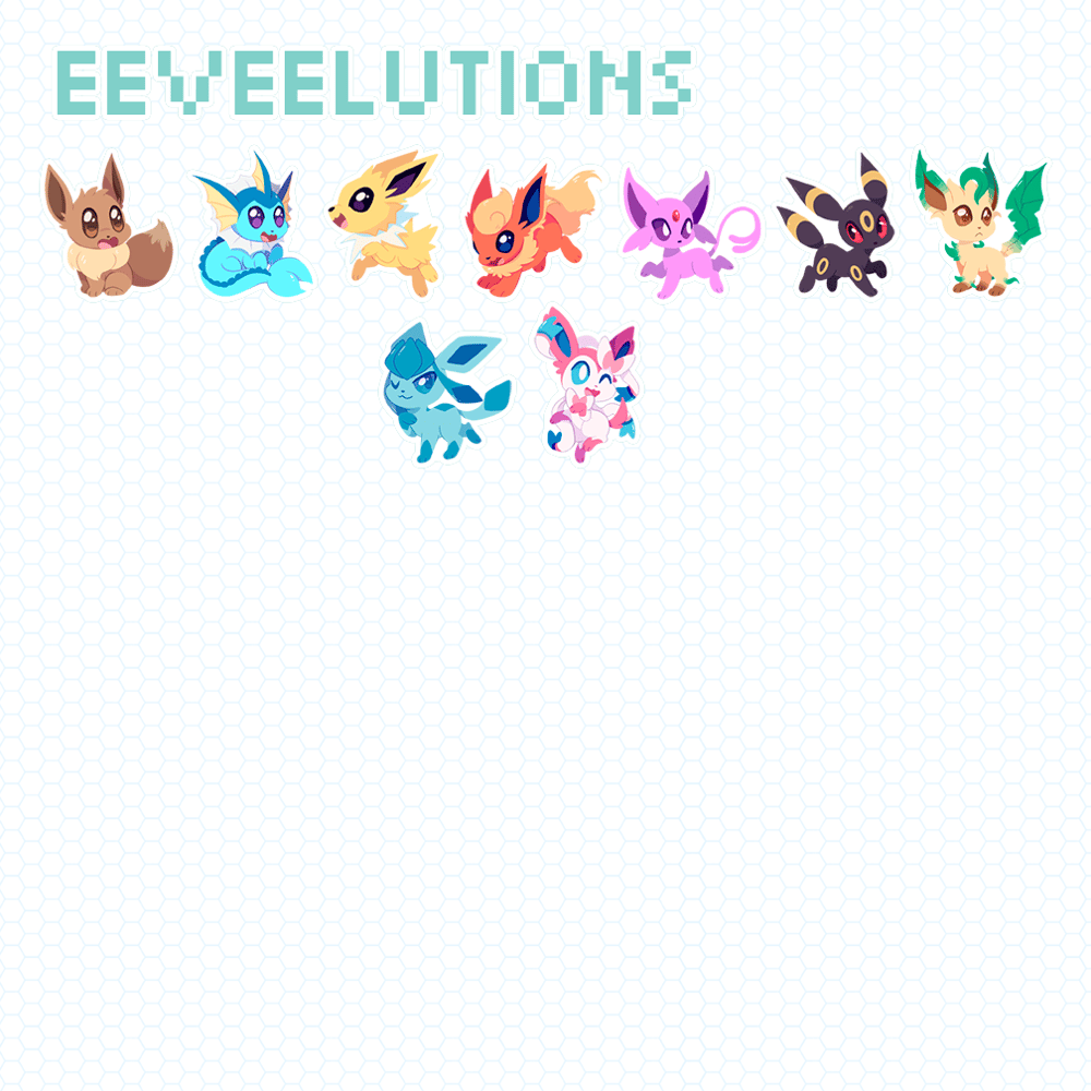 Image of Poke Stickers - Eeveelutions