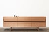 CLIPPED WING SIDEBOARD IN TASMANIAN OAK WITH TIMBER BASE - AVAILABLE SOON