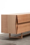 CLIPPED WING SIDEBOARD IN TASMANIAN OAK WITH TIMBER BASE - AVAILABLE SOON