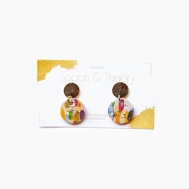 Seline Cork Fusion Stud Earrings