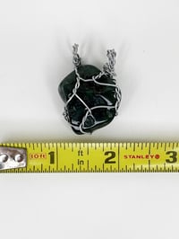 Image 3 of Wire Wrapped Green Moss Agate
