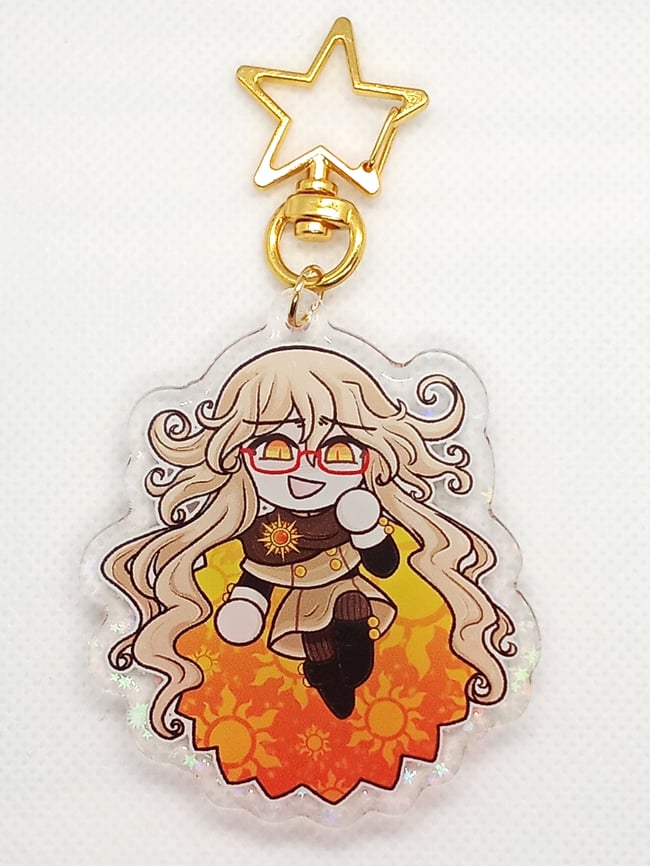 2'5" inch Front Side Holographic Star Epoxy Siralos Charm