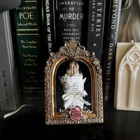 Mini Vintage Arch Frame - Victorian Mourning Raccoon Paw - A