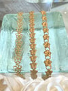 14k solid gold Hawaiian plumeria bracelet 