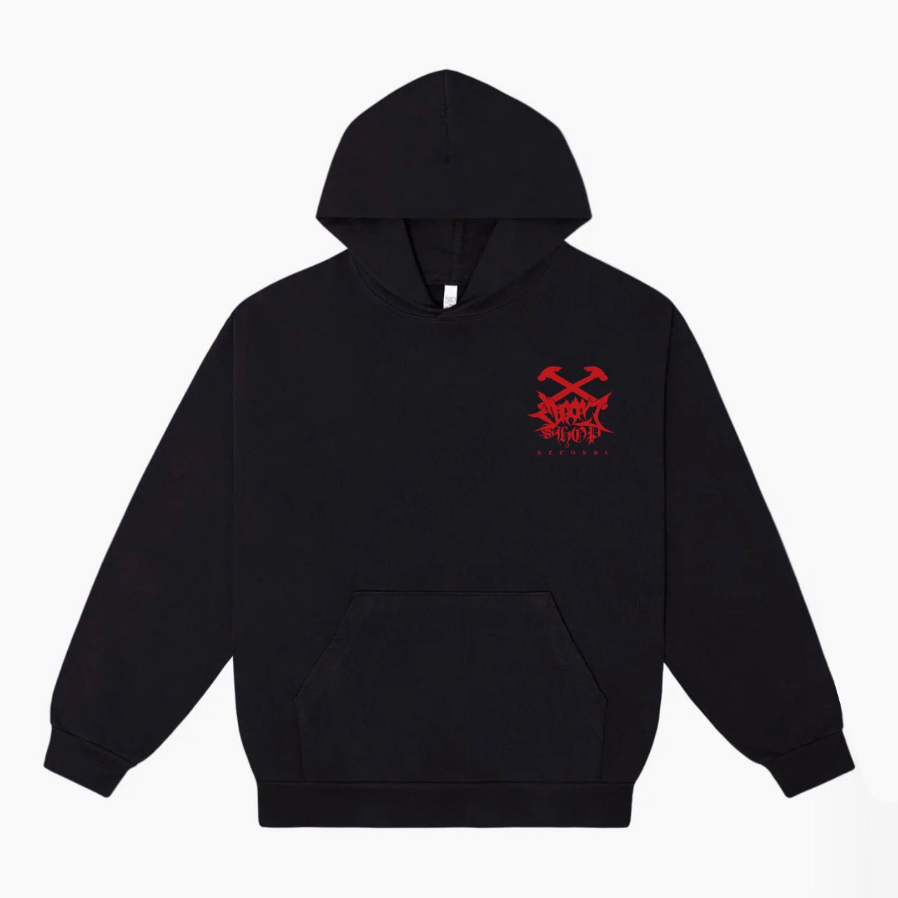 RED LOGO Hoodie | DOOMSHOP RECORDS