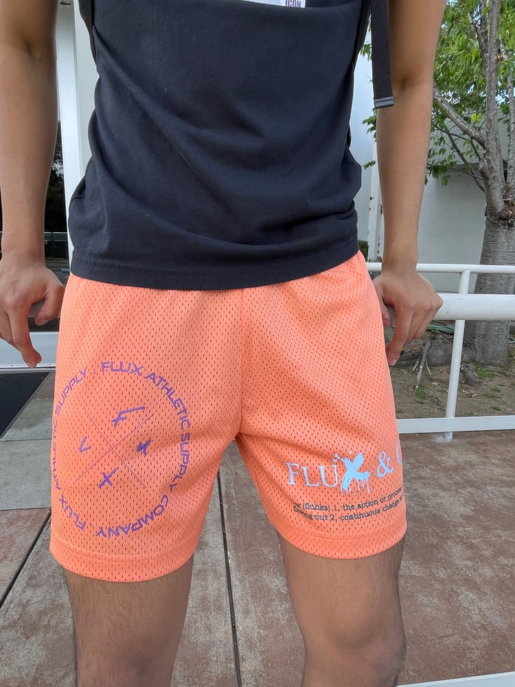 Image of Flux & Co Mesh Shorts - Peach Soda