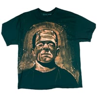 “Frankenstein #1” Custom Bleach Painted T-shirt XL