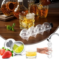 4 Hole Ice Cube Makers Round Ice Hockey Mold Whisky Cocktail Vodka Ball Ice Mould Bar Party Kitchen 