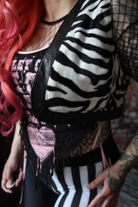 Image 2 of  Bolero jacket zebra and leather