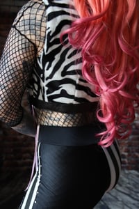 Image 3 of  Bolero jacket zebra and leather