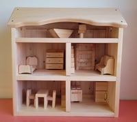 Image 1 of Waldorf playhouse with furniture included- Dollhouse - Elf house - Play house - Wooden playhouse 