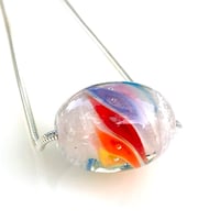 Image 1 of Focal Art Glass Bead: The Joyous Rainbow. Ready to Ship.