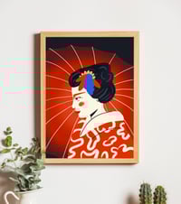 Image 2 of Geisha with umbrella in Kyoto