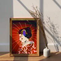 Image 5 of Geisha with umbrella in Kyoto