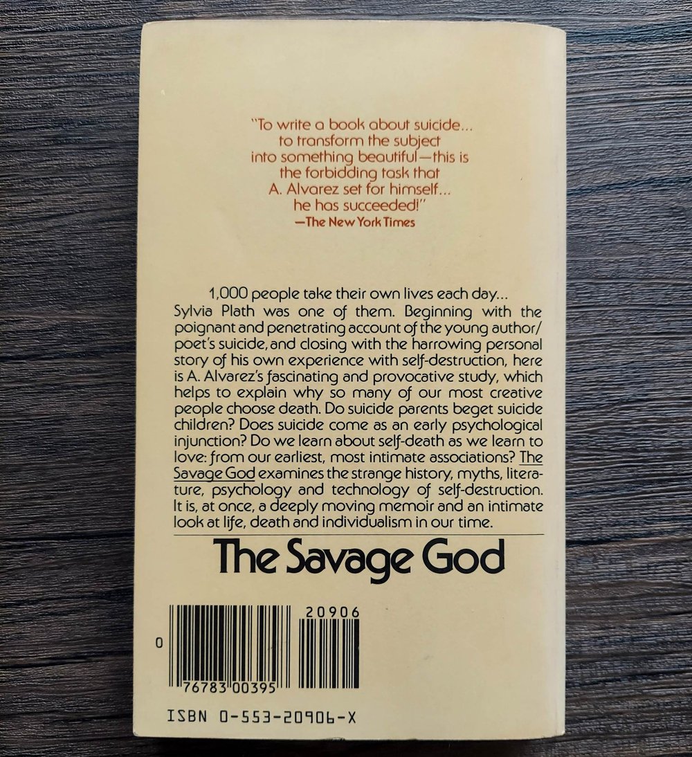 The Savage God: A Study of Suicide, by A. Alvarez