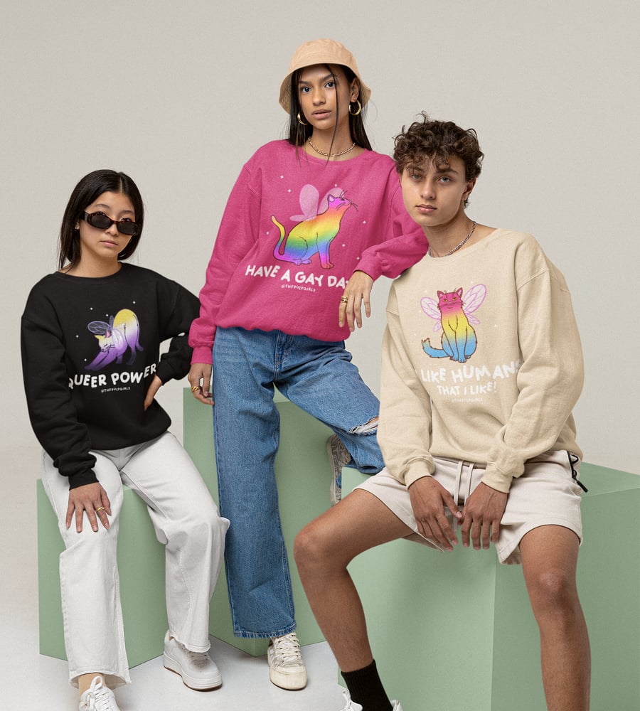 Image of PRIDE CAT CREWNECK SWEATSHIRT