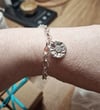 Rustic Daisy Charm Necklace or Bracelet 