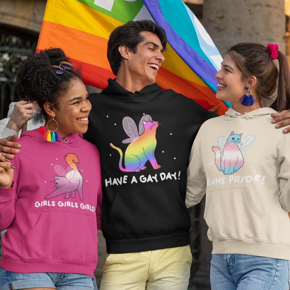 Image of PRIDE CAT HOODIE SWEATSHIRT