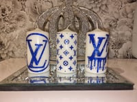 Image 1 of BLUE LV CANDLE SET 