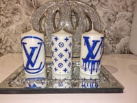 Image 2 of BLUE LV CANDLE SET 