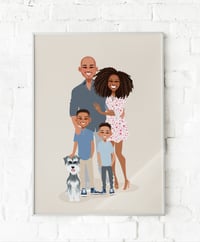 Image 1 of Mum, Dad and two kids custom portrait