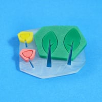 Image 2 of Textured Pastel Landscape Brooch